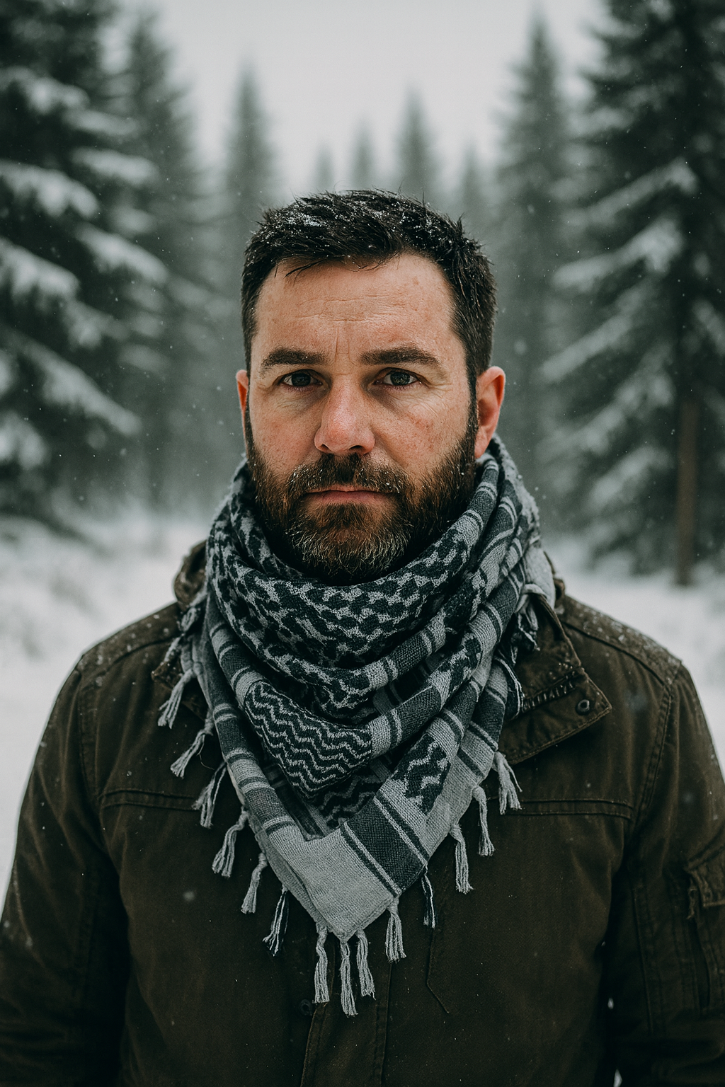 Men's Tactical Shemagh Scarf - Military Keffiyeh Cotton Blend