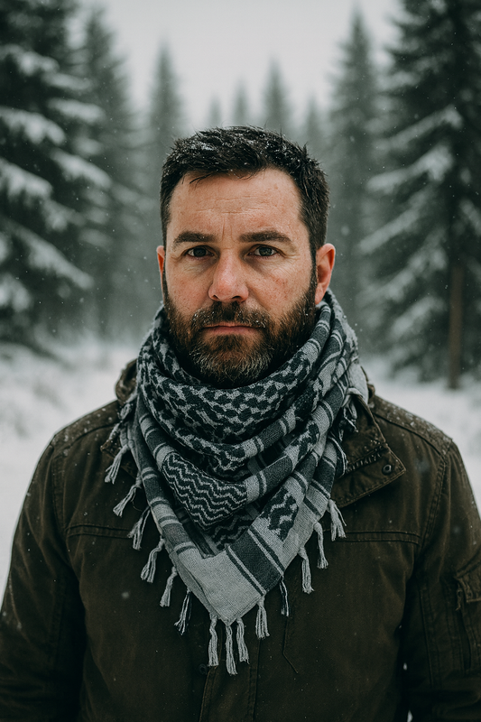 Men's Tactical Shemagh Scarf - Military Keffiyeh Cotton Blend
