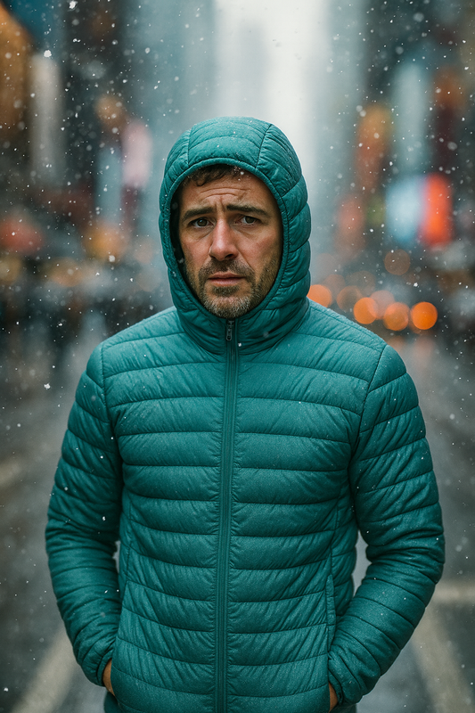 Men's TACVASEN Lightweight Water-Repellent Puffer Jacket - Cozy Insulated Hooded Windbreaker for Ultimate Comfort"