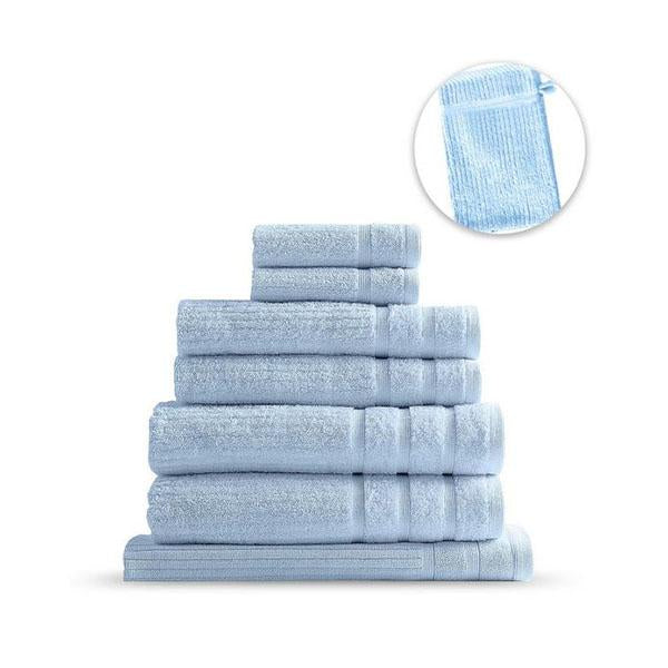 Egyptian Cotton Bath Towel Set (8-Piece) - Royal Comfort Eden, 100% Pure Cotton, Ultra Soft & Absorbent