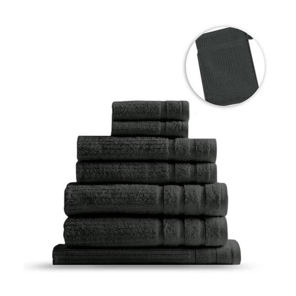 Egyptian Cotton Bath Towel Set (8-Piece) - Royal Comfort Eden, 100% Pure Cotton, Ultra Soft & Absorbent