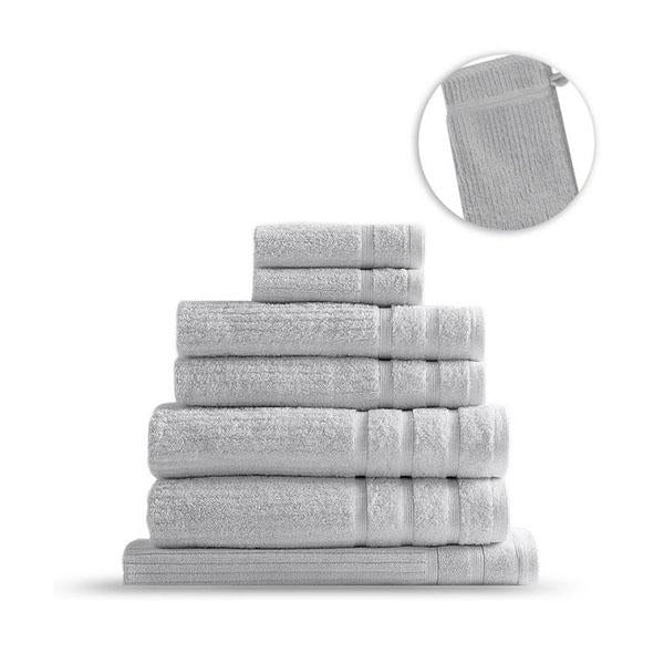 Egyptian Cotton Bath Towel Set (8-Piece) - Royal Comfort Eden, 100% Pure Cotton, Ultra Soft & Absorbent