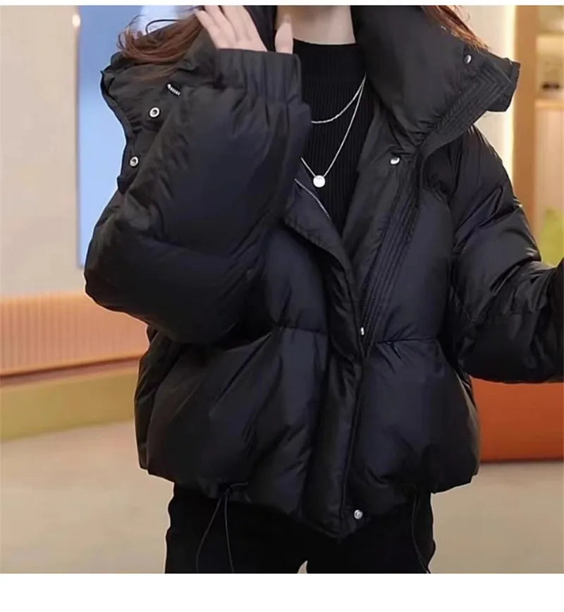 Women's Premium Cotton-Polyester Hooded Padded Jacket for Women-Autumn/Winter 2025.