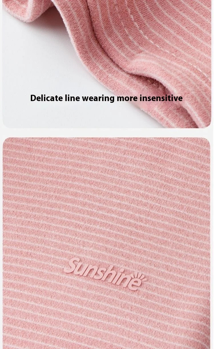 Women's Luxurious Cashmere Silk Striped Thermal Suit for Ultimate Comfort – Fall & Winter Bottoming Underwear"