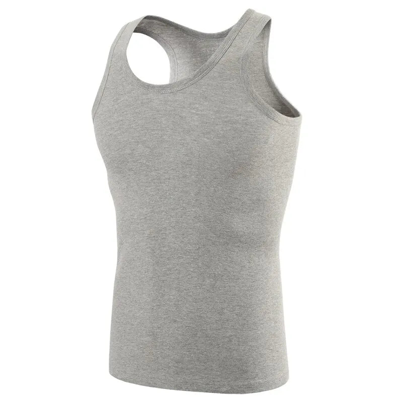 Men's Cotton Sleeveless Tank Top | Skinny Fit Gym Fitness Vest – 1, 3 or 5 Pack Bundle | Casual Sport Training Undershirt