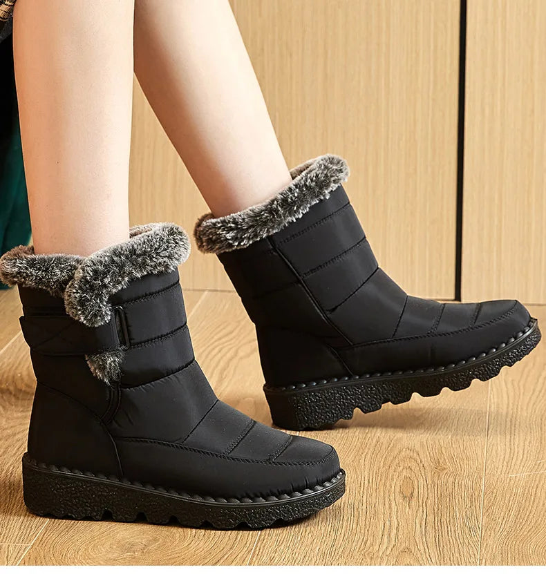 Women's HAJINK Waterproof Winter Ankle Boots with Fur