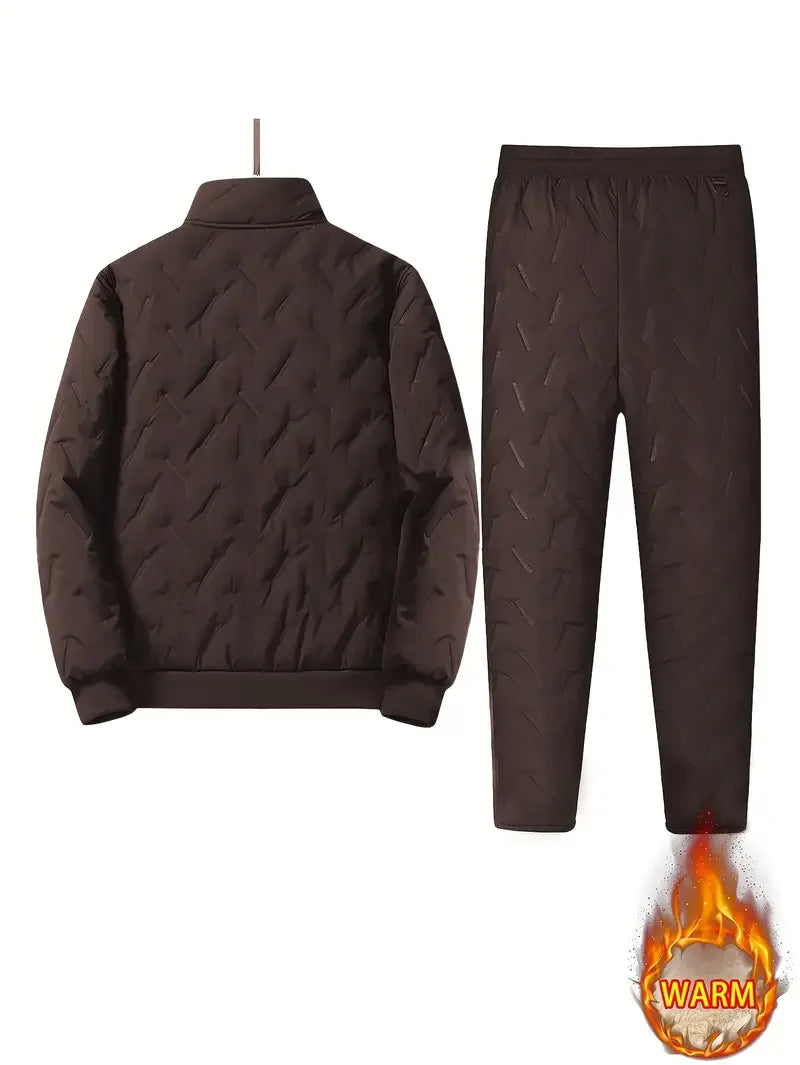 Men's Winter Tracksuit Set - Insulated Jacket & Pants | Warm Athletic Suit