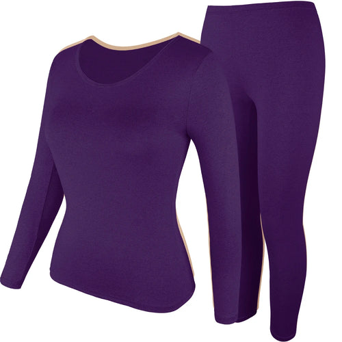 Autumn Winter Thermal Suits Women's Long-Sleeved Tops Leggings Slim