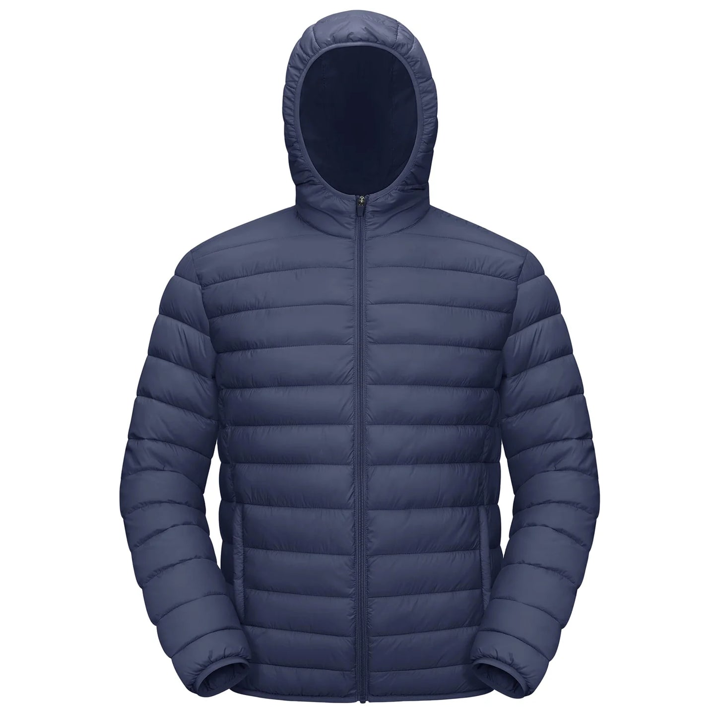 Men's TACVASEN Lightweight Water-Repellent Puffer Jacket - Cozy Insulated Hooded Windbreaker for Ultimate Comfort"