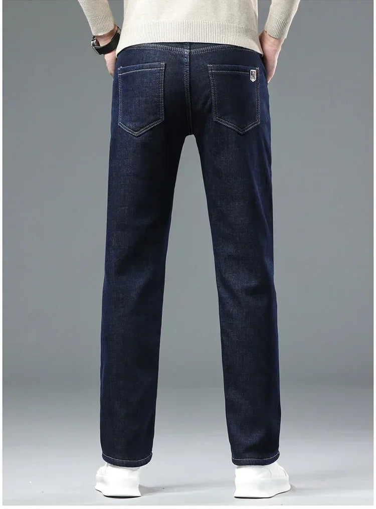 Men's 2023 Winter Fleece Jeans: Warm, Stylish & Versatile.