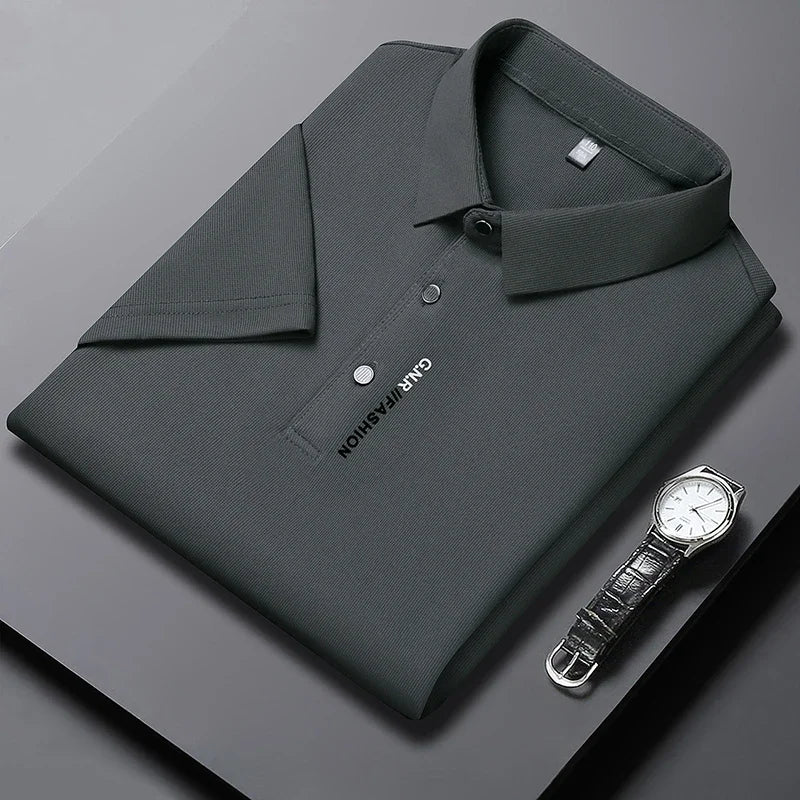 Men's Short Sleeve Polo Shirt – Anti-Wrinkle Casual Business Top, Sizes S–4XL