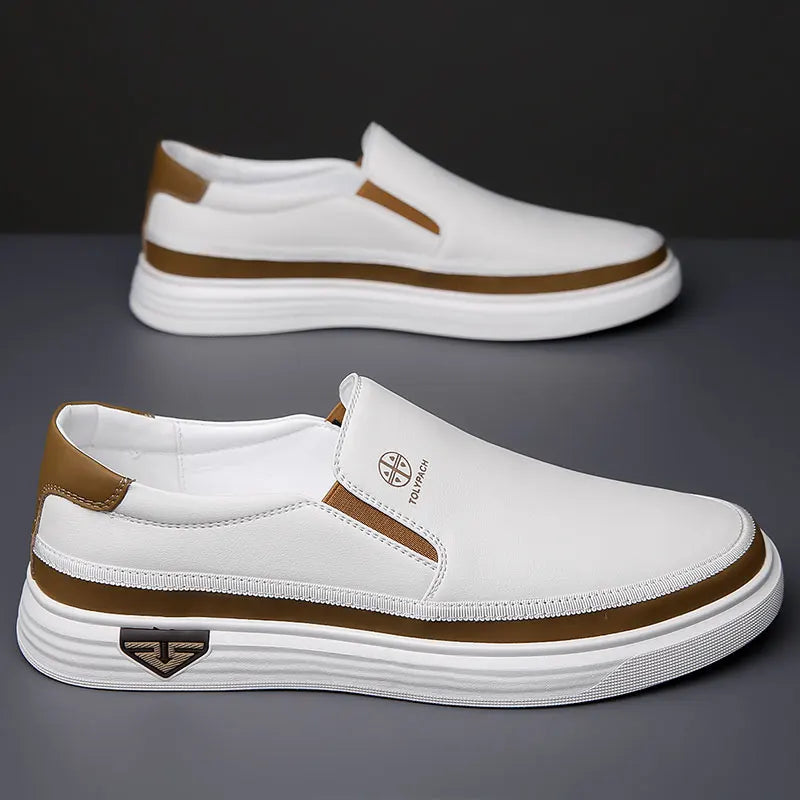 Men's Premium Slip-On Leather Loafers – Lightweight, Breathable & Comfortable for Work or Weekend