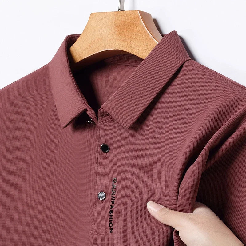 Men's Short Sleeve Polo Shirt – Anti-Wrinkle Casual Business Top, Sizes S–4XL