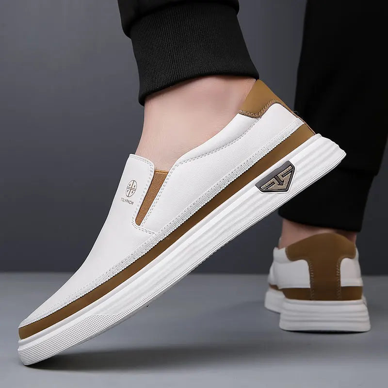 Men's Premium Slip-On Leather Loafers – Lightweight, Breathable & Comfortable for Work or Weekend