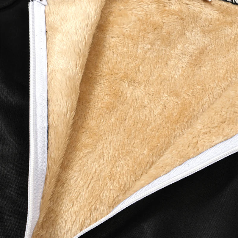 Men's Heavyweight Sherpa Fleece Lined Windproof Hoodie Jacket - Ultimate Winter Warmth & Style.