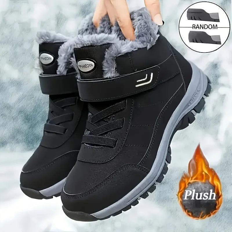 Women's Waterproof Winter Snow Boots - Plush-Lined Outdoor Hiking Ankle Boots