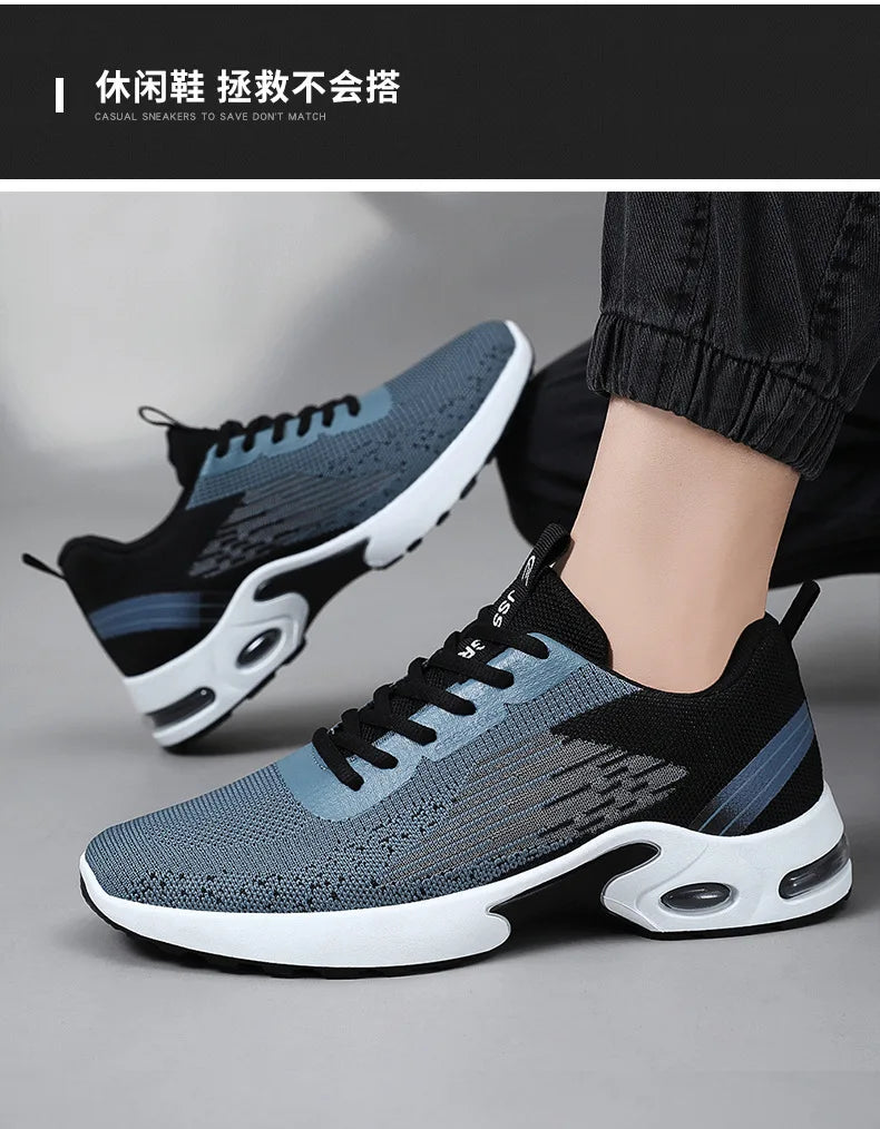 Men's MDNG  Air Mesh Running Sneakers — Breathable Lace-Up Sports Shoes | Lightweight Anti-Odor Casual Trainers for Spring & Autumn