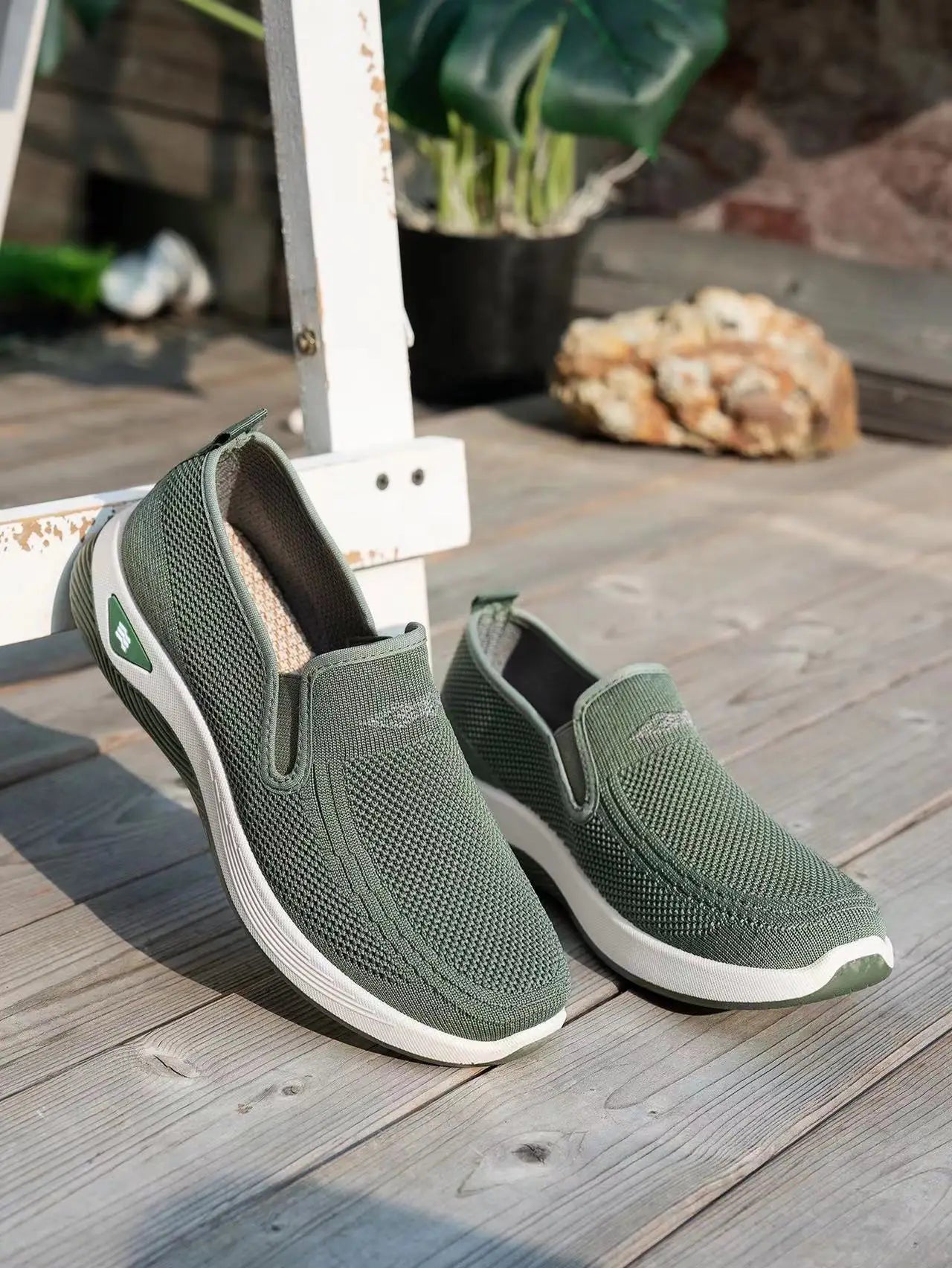 Women's Slip-On Casual Flats | Breathable Cotton Sneakers | Lightweight Comfort Walking Shoes