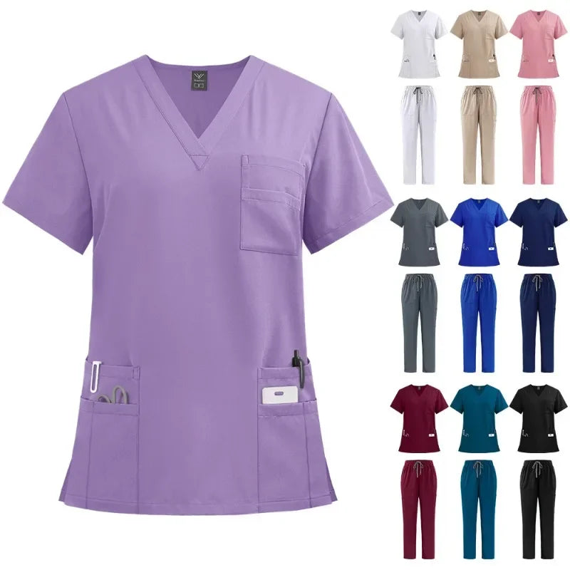 Women's Classic New Nurse Scrubs Set Nurse Accessories Medical Uniform