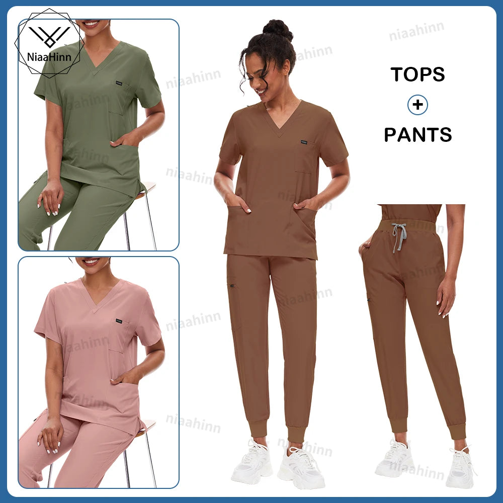 Unisex Classic V-Neck Jogger Scrub Set – Stylish & Stretchy