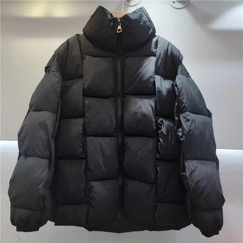 Oceanlove Women's Winter Parka Jacket – Stand Collar Warm Thick Coat, Autumn/Winter Solid Broadcloth, Office & Casual Style