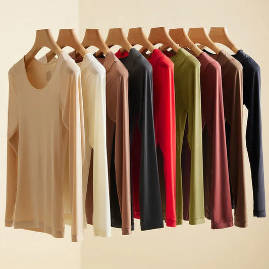 Women's Thermal Underwear Winter Autumn Long Sleeves Bottoming Shirt