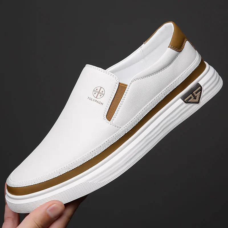 Men's Premium Slip-On Leather Loafers – Lightweight, Breathable & Comfortable for Work or Weekend