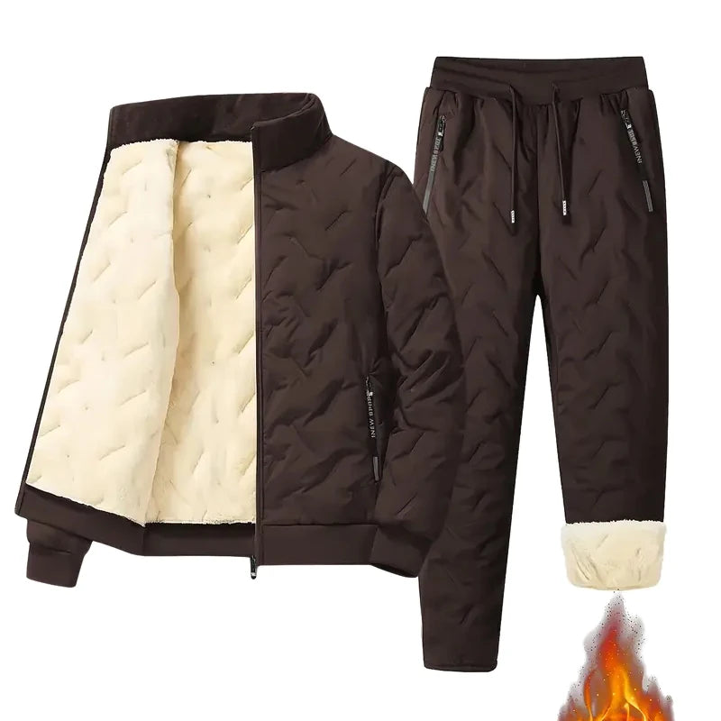 Men's Winter Tracksuit Set - Insulated Jacket & Pants | Warm Athletic Suit