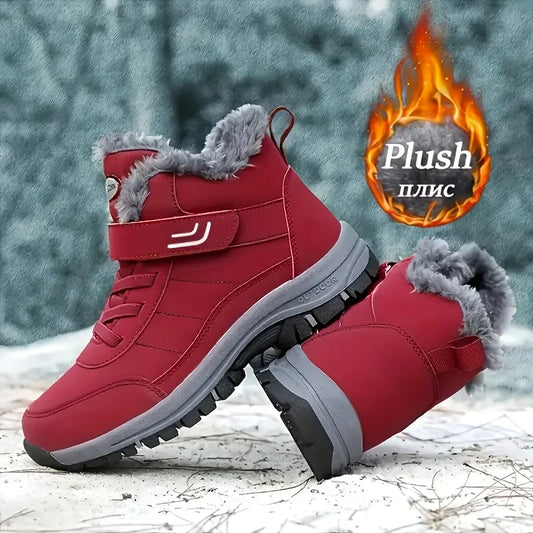 Women's Waterproof Winter Snow Boots - Plush-Lined Outdoor Hiking Ankle Boots