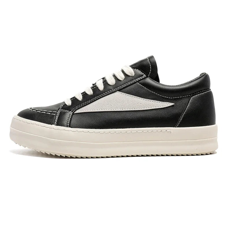 Men's Lace-Up Platform Sneakers — Breathable Microfiber Casual Shoes | Lightweight Anti-Odor Street Style Trainers