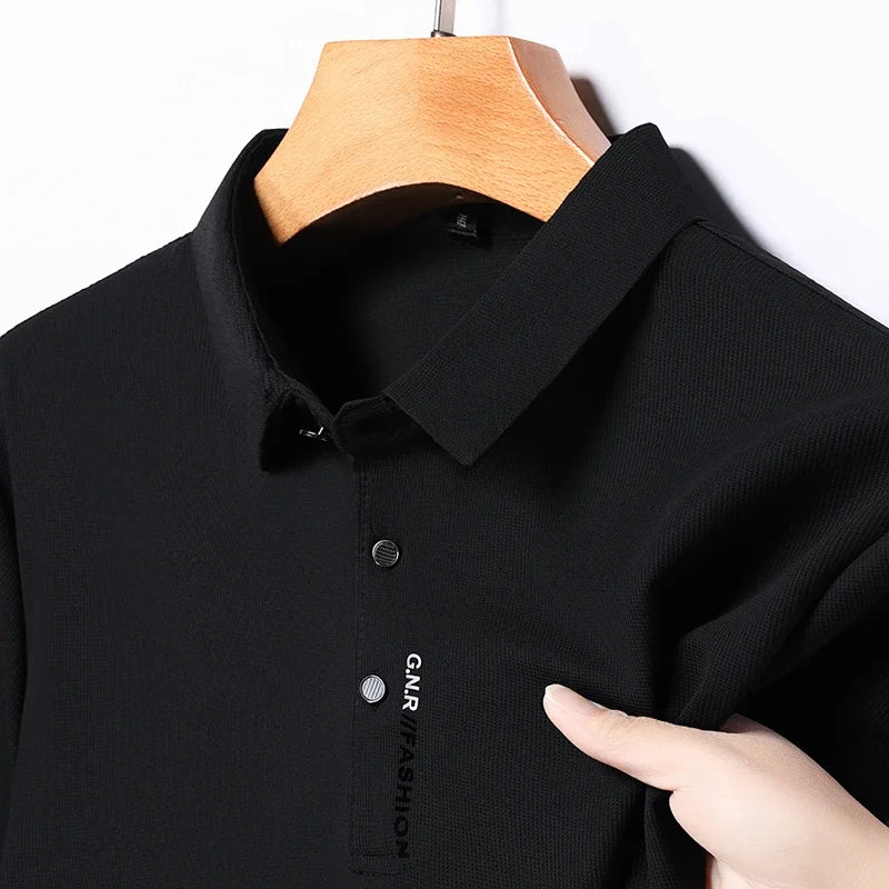 Men's Short Sleeve Polo Shirt – Anti-Wrinkle Casual Business Top, Sizes S–4XL