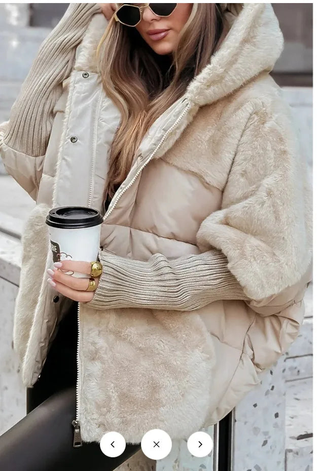 Women's 2024 Loose Hooded Down Jacket-Cozy & Stylish Winter Essential