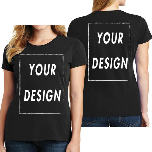 Unisex Custom T-Shirt — Buy 1 Get 1 FREE! Add Your Own Design | Front & Back Print | 10 Colors