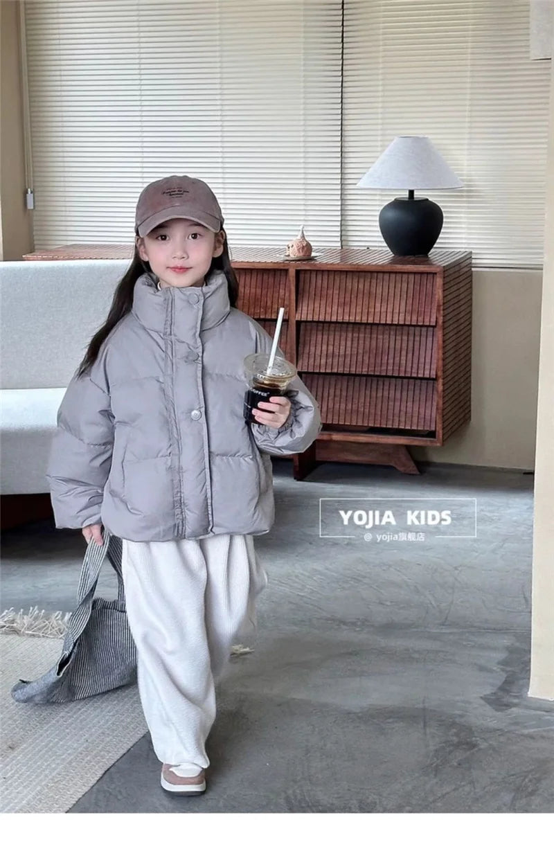 Unisex Kids Winter Puffer Jacket - Warm Cotton Down Coat for Boys & Girls (3-12 Years)