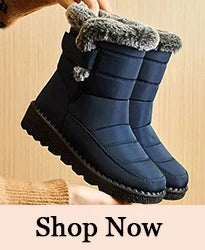 Women's 2024 Waterproof Ankle Snow Boots with Fur