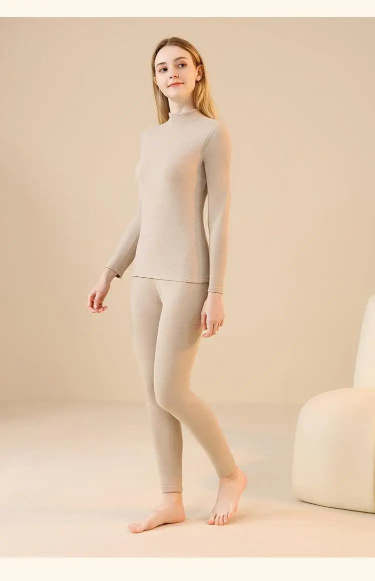 Unisex Premium Thermal Underwear Set - Cashmere Silk Winter Base Layer for Men & Women