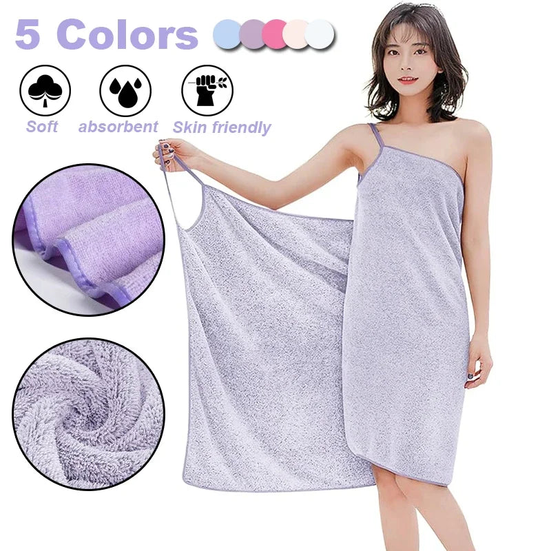 Women's Premium Versatile Microfiber Bath Wrap - Wearable Towel for Spa, Beach, Sauna & Home