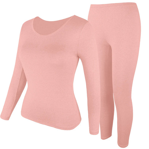 Autumn Winter Thermal Suits Women's Long-Sleeved Tops Leggings Slim