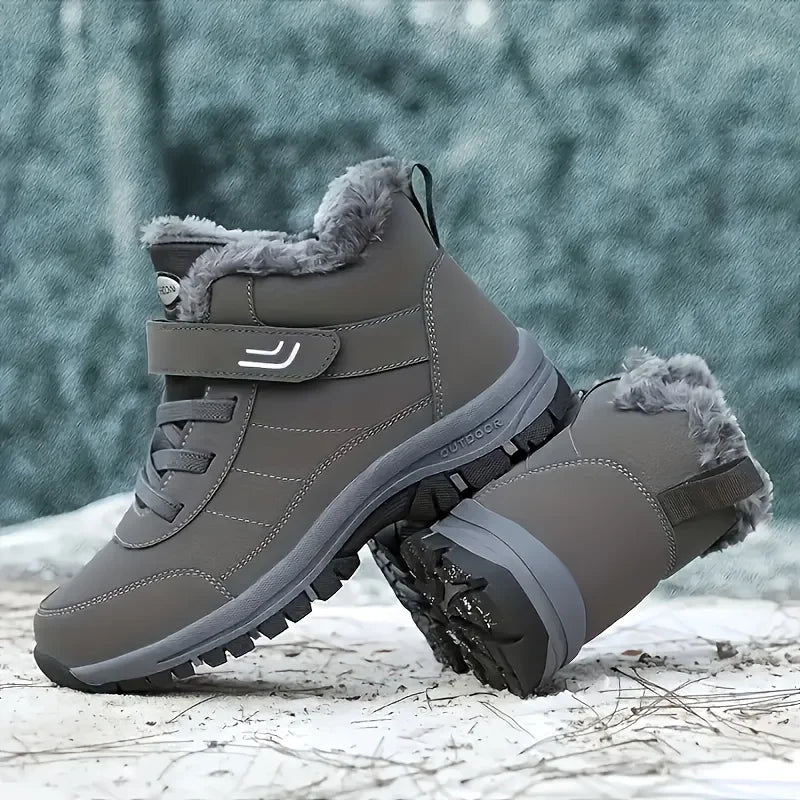 Women's Waterproof Winter Snow Boots - Plush-Lined Outdoor Hiking Ankle Boots