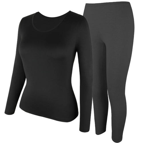 Autumn Winter Thermal Suits Women's Long-Sleeved Tops Leggings Slim