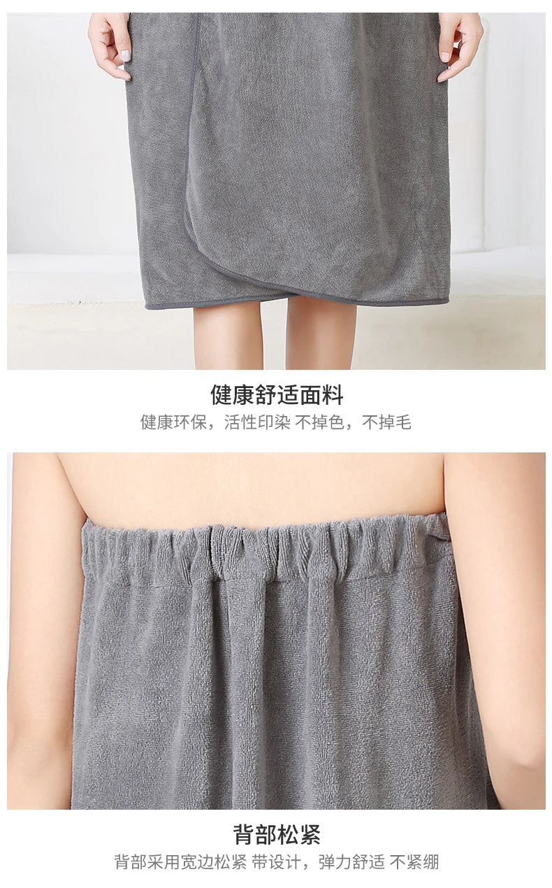 Women's Versatile Microfiber Bath Wrap - Premium Soft Handmade Towel for Spa, Salon, Sauna & Home