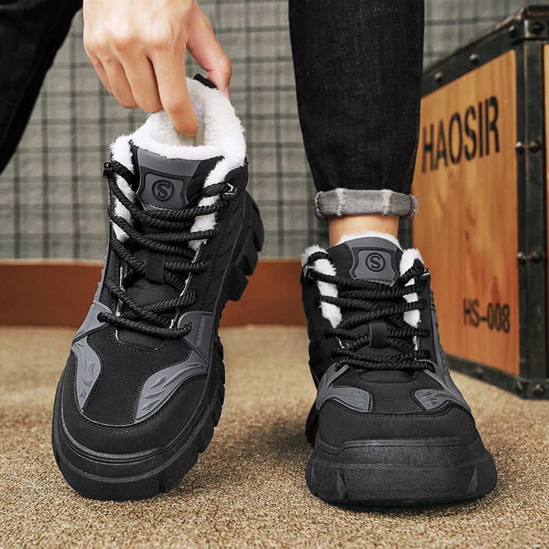 Men's Malunsen Waterproof High-Top Hiking Shoes - Lightweight & Warm