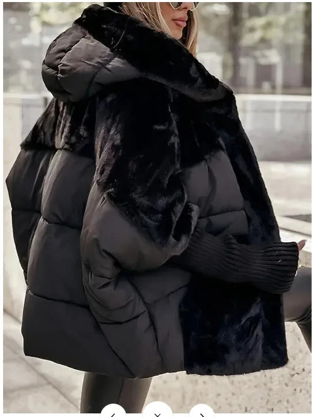 Women's 2024 Loose Hooded Down Jacket-Cozy & Stylish Winter Essential
