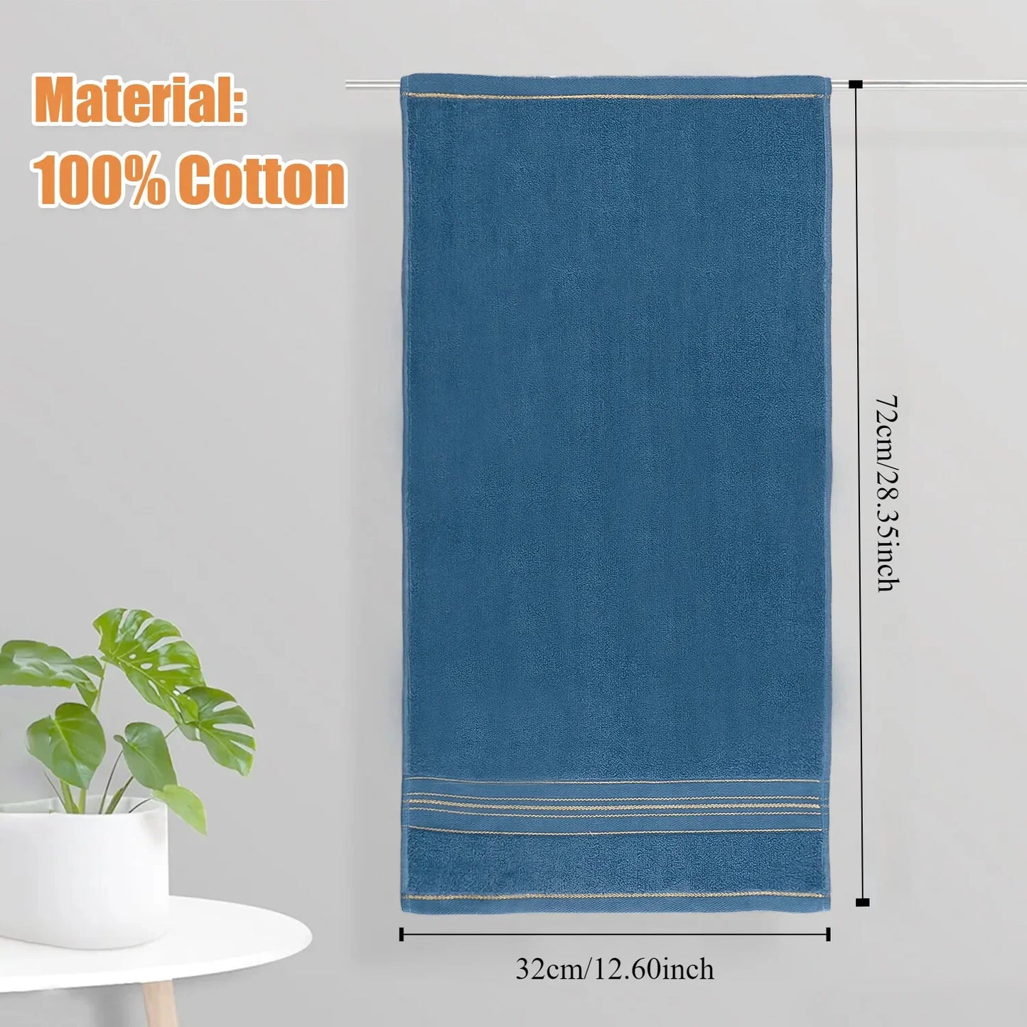 Luxury Cotton Knit Bath Towel - Premium Quick-Dry Spa-Quality Bathroom Towel