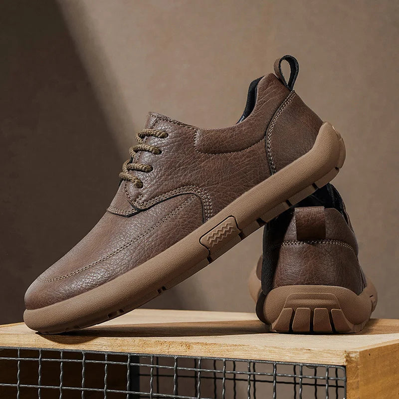 MIXIDELAI Men's Casual Platform Oxford Sneakers | Breathable Lace-Up Comfort Shoes | Spring Autumn