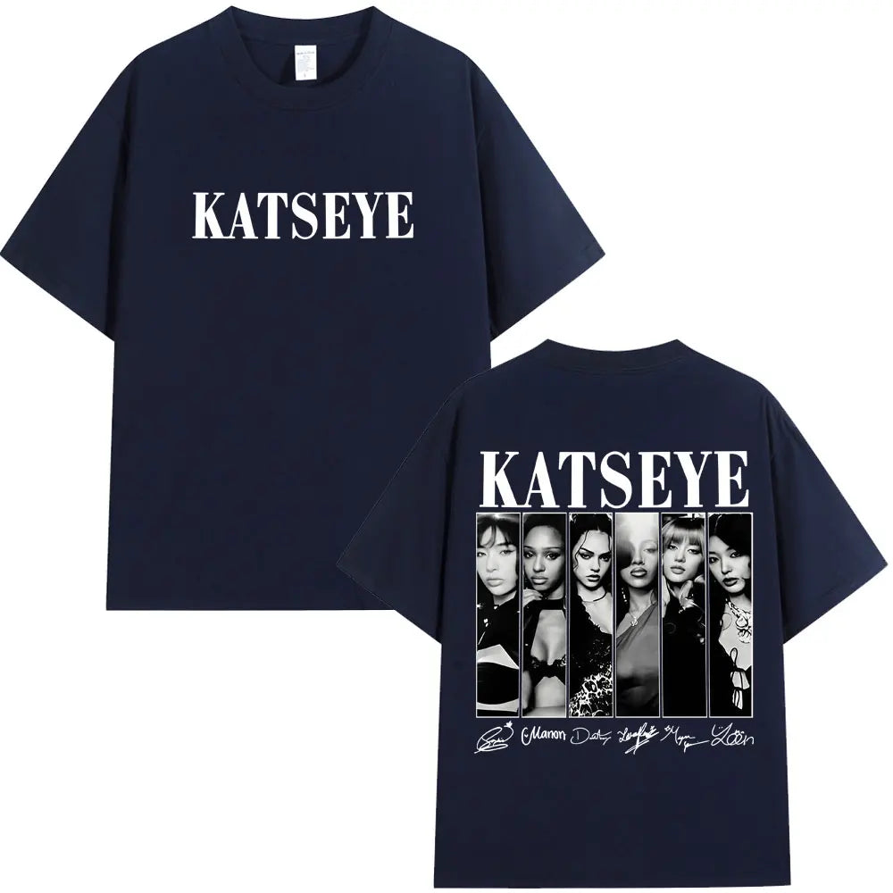 Women's Katseye Graphic Oversized Tee | Cotton Streetwear T-Shirt | Kpop Fan Style.