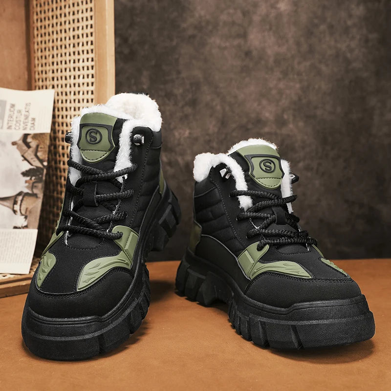 Men's Malunsen Waterproof High-Top Hiking Shoes - Lightweight & Warm