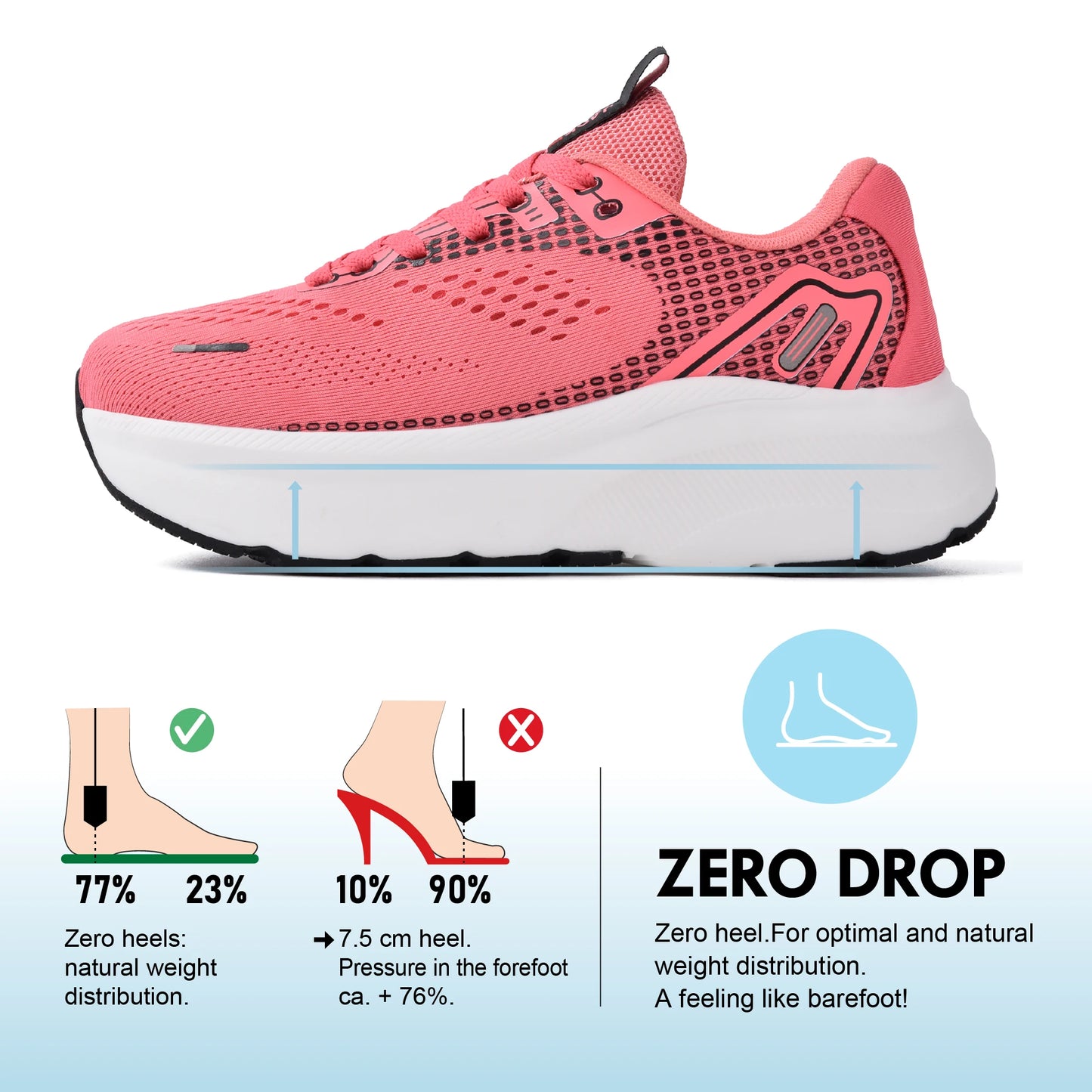 Women's Print Mesh Sneakers – Lightweight Lace-Up Athletic Shoes for Walking & Casual Wear.