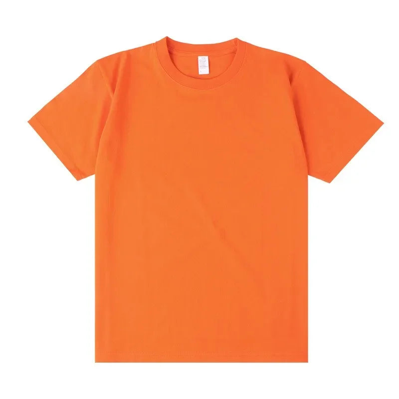 Men's 250g Combed Cotton T-Shirt | Heavyweight Solid Color O-Neck Short Sleeve Tee | Loose Casual Fit | XS–2XL