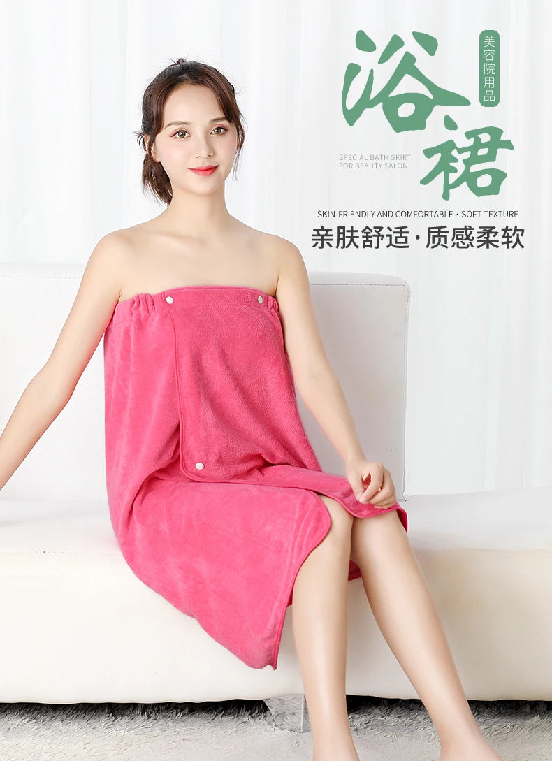 Women's Versatile Microfiber Bath Wrap - Premium Soft Handmade Towel for Spa, Salon, Sauna & Home